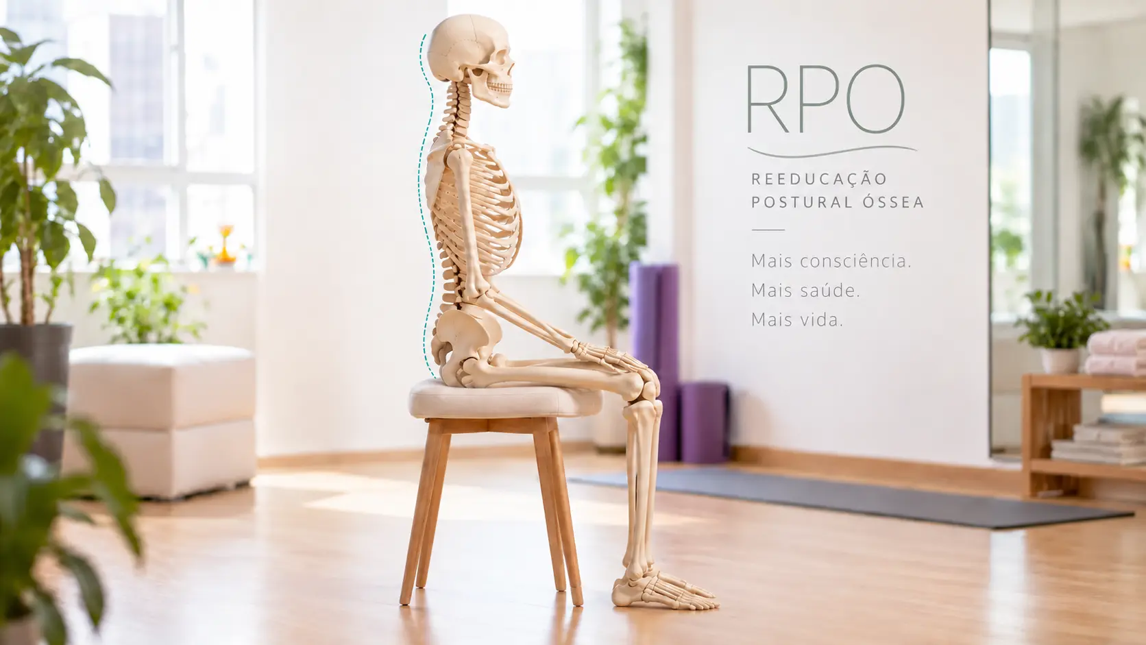 Esqueleto em postura alinhada — Reeducação Postural Óssea